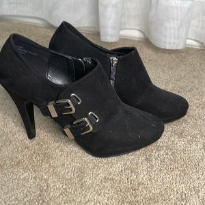 Kelly & Katie Black Faux Suede Bootie